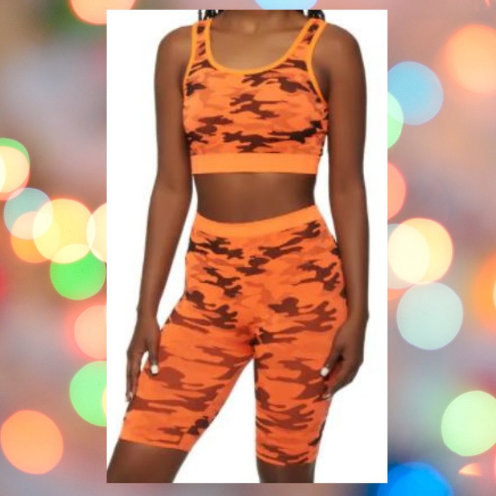 Seamless short set - Orange